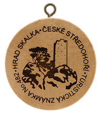 Turistická známka č. 482 - Hrad Skalka