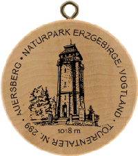 Turistická známka č. 299 - AUERSBERG . 1019 m . NATURPARK ERZGEBIRGE