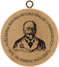 Turistická známka č. 1435 - Hvězdárna barona Artura Krause v Pardubicích