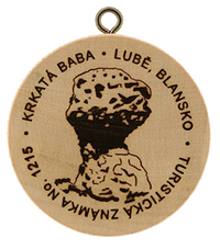 Turistická známka č. 1215 - Krkatá Baba - Lubě Blansko