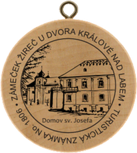Turistická známka č. 1806 - Zámeček Žireč - Domov sv. Josefa u Dvora Králové nad Labem