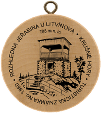 Turistická známka č. 1860 - Rozhledna Jeřabina u Litvínova