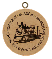 Turistická známka č. 665 - Úzkokolejka Mladějov na Moravě