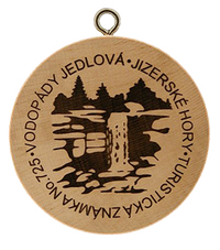 Turistická známka č. 725 - Vodopády Jedlová