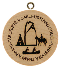 Turistická známka č. 910 - Ústí nad Orlicí - tábořiště v Cakli