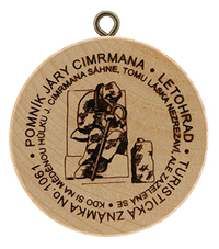 Turistická známka č. 1061 - Pomník Járy Cimrmana - Letohrad