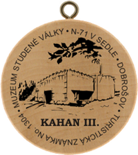Turistická známka č. 1304 - Pevnost Kahan, muzeum studené války, N-71 "V sedle"