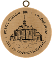 Turistická známka č. 1836 - Kostel sv. Jiří, Loučná Hora