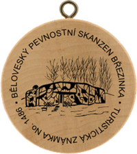 Turistická známka č. 1486 - Běloveský pevnostní skanzen Březinka