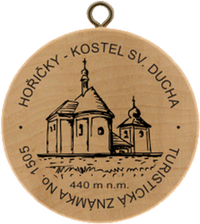 Turistická známka č. 1505 - Hořičky - kostel sv. Ducha