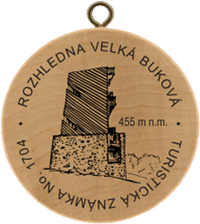 Turistická známka č. 1704 - Rozhledna Velká Buková