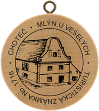 Turistická známka č. 1716 - Mlýn u Veselých - Choteč