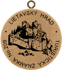 Turistická známka č. 209 - Lietavský hrad