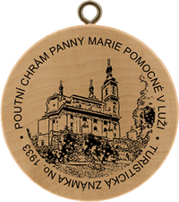 Turistická známka č. 1933 - Poutní chrám Panny Marie Pomocné v Luži