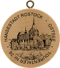 Turistická známka č. 26 - HANSESTADT ROSTOCK . OSTSEE