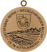 Turistická známka č. 37 - OSTSEEBAD RERIK . MECKLENBURGER BUCHT