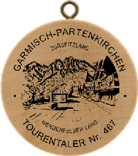Turistická známka č. 467 - GARMISCH-PARTENKIRCHEN . WERDENFELSER LAND