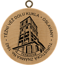 Turistická známka č. 1942 - Těžní věž dolu Kukla, Oslavany