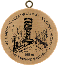 Turistická známka č. 345 - Vyhliadková veža Hradová