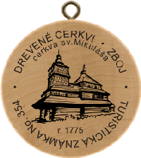 Turistická známka č. 354 - Drevené cerkvi - Zboj