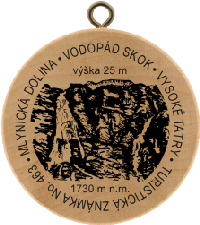 Turistická známka č. 463 - Mlynická dolina 1730 m.n.m.-Vodopád Skok - Vysoké Tatry