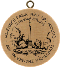 Turistická známka č. 488 - Vojenske pamätníky Háj Nicovô