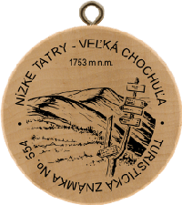 Turistická známka č. 554 - Nízke Tatry-Veľká Chochuľa 1753 m n.m.
