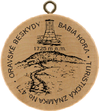 Turistická známka č. 471 - ORAVSKÉ BESKYDY - BABIA HORA, 1725 m n.m.
