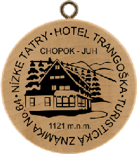 Turistická známka č. 64 - Chopok - juh, horský hotel Trangoška