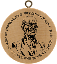Turistická známka č. 2035 - Památník Dr. Edvarda Beneše, prezidenta republiky, Sezimovo Ústí