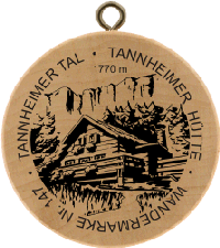 Turistická známka č. 147 - TANNHEIMER  HÜTTE