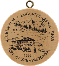 Turistická známka č. 160 - SEEBEN ALM .  ZUGSPITZ ARENA  -  TIROL