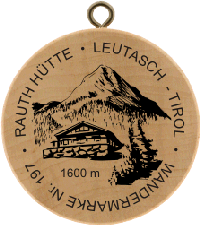 Turistická známka č. 197 - RAUTH HÜTTE