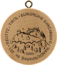 Turistická známka č. 201 - BURGRUINE EHRENBERG