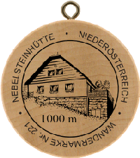 Turistická známka č. 221 - NEBELSTEINHÜTTE - NIEDERÖSTERREICH