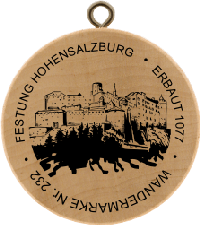 Turistická známka č. 232 - FESTUNG HOHENSALZBURG - ERBAUT 1077