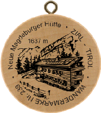 Turistická známka č. 239 - Neue Magdeburger Hütte