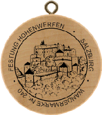 Turistická známka č. 240 - FESTUNG HOHENWERFEN- SALZBURG