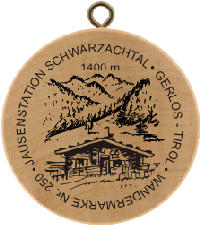 Turistická známka č. 250 - Jausenstation SCHWARZACHTAL