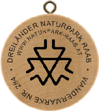 Turistická známka č. 284 - Dreiländer Naturpark Raab