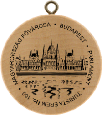Turistická známka č. 100 - MAGYARORSZÁG FŐVÁROSA ∙ BUDAPEST ∙ PARLAMENT