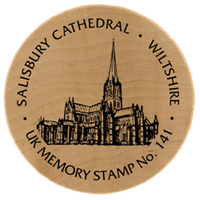 Turistická známka č. 141 - Salisbury Cathedral, Wiltshire, England