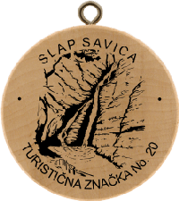 Turistická známka č. 20 - SLAP SAVICA