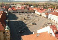 Jíčín - pohled na náměstí