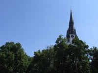 Věž kostela Nanebevzetí Panny Marie