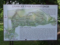 Mapa - zámecký park Krásný Dvůr