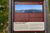 Slovinsko - Julské Alpy: infopanel Rjava skala