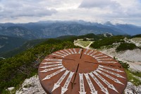 Slovinsko - Julské Alpy: infopanel Orlove glave