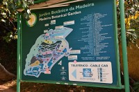 Madeira: Funchal - botanická zahrada - plánek
