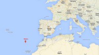 Madeira: mapa - umístění ostrova v rámci Evropy
